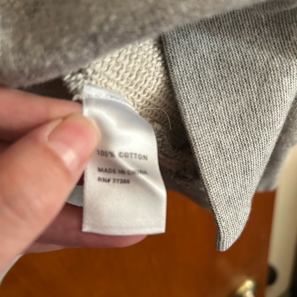 Madewell Hannah Heart French Terry Sweatshirt, Size Small, Grey - Picture 4 of 4